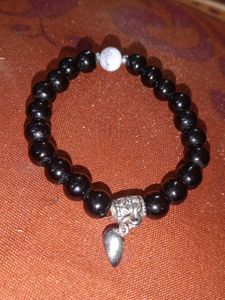 Black &amp; White Beaded Bracelet