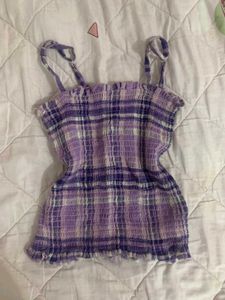 Purple Plaid Tank Top