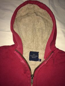 FADED GLORY RED FLEECE LINED HOODIE