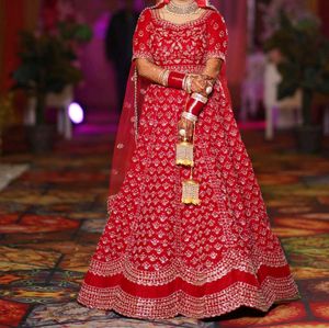 Bridal Lengha Red Colour
