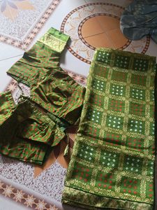 Green bandhani sareee