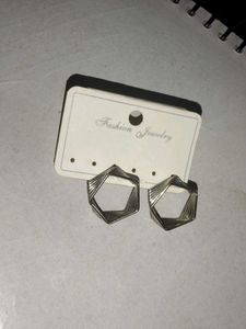 Geometric Silver Earrings