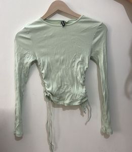 Mint Green Ribbed Top