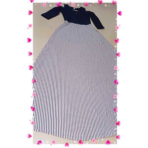 Chic Striped Midi Dress