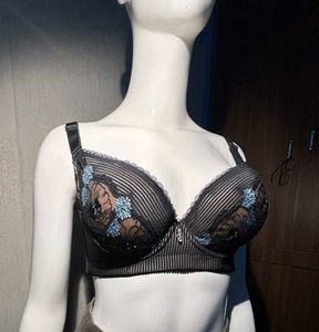 Elegant Black Floral Bra