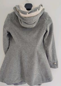 Gray Hooded Coat