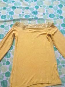 Yellow Short Top Used Once, Twice