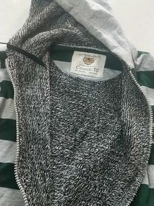 Men Striped Hoodie