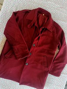 Vintage Burgundy Wool Coat