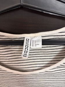 H&amp;M Striped Ribbed Top