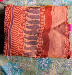 Cotton Designer Saree With Blouse
