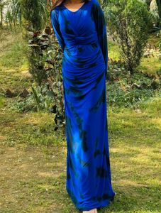Blue &amp; Black Maxi Dress