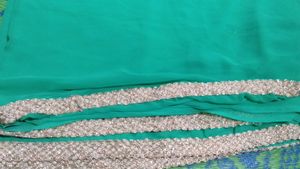 Green Embellished Saree
