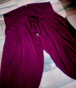 Rayon Purple Colour Patiyala Salwar