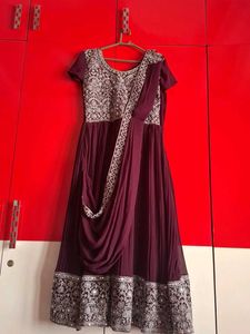Marron Dress For Party And Function Wear
