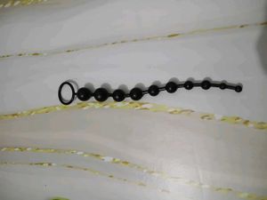Black Silicone Graduated Beaded Toy