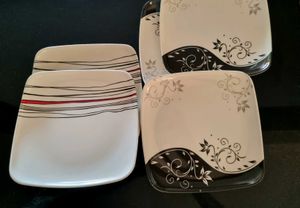 SET 5 MELAMINE PLASTIC PLATES 7&#34;
