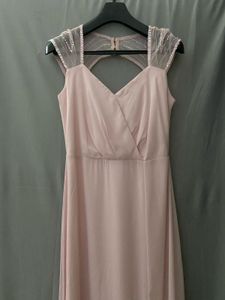 Pastel Pink Net Evening Gown