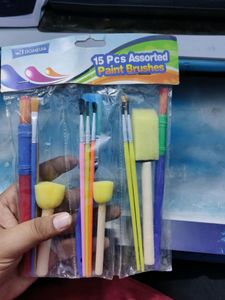 15 Pcs Assorted Paint Brushes
