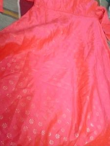 Coral Embellished Party Dress