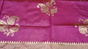 Elegant Pink Banarasi Silk Saree