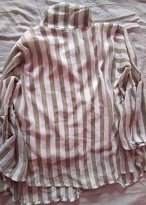 Striped Button-Down Top