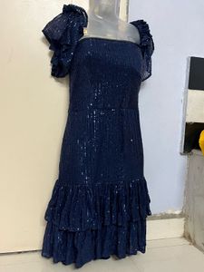 Pintrest Sparkling Blue Sequin Party Dress