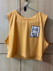 Faith Over Fear Crop Top For Gym