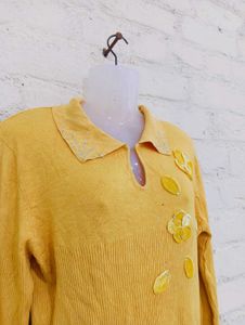 Yellow Knit Top
