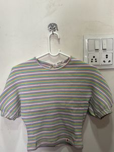 Striped Cropped Top
