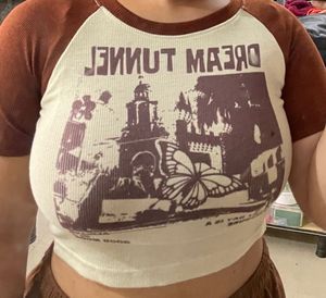 Brown & Beige Graphic Tee