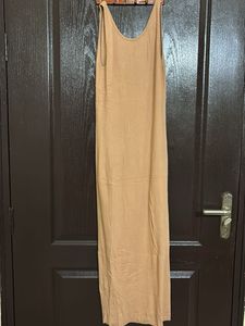 Tan Sleeveless Maxi Dress