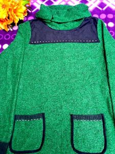 Combo Bachchi Ka Navy Blue Suit &amp; Green Top