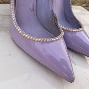 Aldo Lavender Leather Pointed Heels