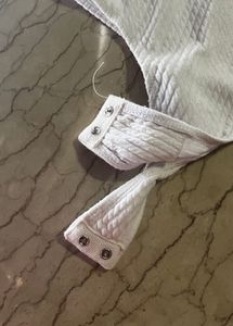 Ribbed White Bodysuit