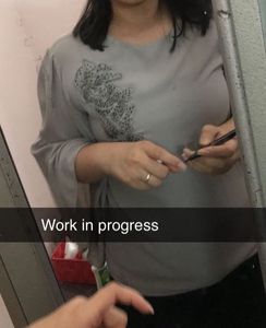 Gray Flowy Blouse