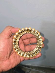 Pearl &amp; Gold Bangle Set