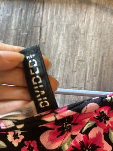 H&amp;M Floral pink colour crop top with back design