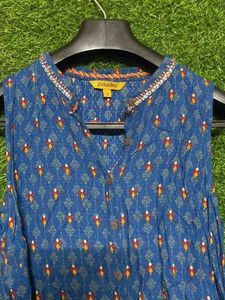 Global Desi Blue Printed Kurti