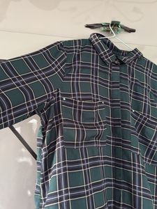 Plaid Long Sleeve Shirt Dress