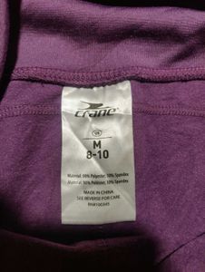 Crane Purple Stretchable Leggings - Size M