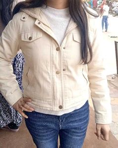 Cream Jacket with Hood