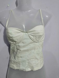 H&M WHITE CORSET TOP