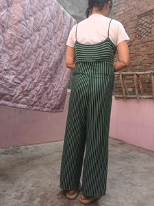 Striped Green Jumpsuit