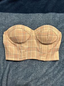 Plaid Corset Top