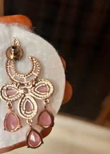 AD Earrings Baby Pink
