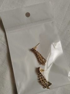 White Stoned Earrings