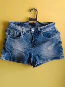 Branded Denim Shorts