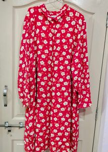 Red Floral Print Dress