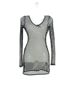 Urbanic Black Netted Dress ( Womens )